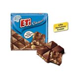 Eti Çikolata Çifte Kavrulmuş Fındıklı Sütlü Kare 60 g x 10 Adet