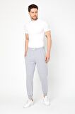 Erkek Jogger Fit Eşofman Altı Gri Melanj