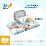 Uni Baby Yenidoğan Alkolsüz-Parfümsüz 24 x 40 Yaprak 24 Paket Islak Mendil