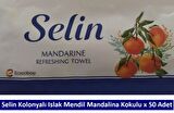 Selin Tekli Kolonyalı Mendil Mandalina x 50 Adet