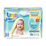 Uni Baby Aktif Alkolsüz 3 x 52 Yaprak 3 Paket Islak Mendil