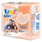 Uni Baby Islak Havlu Aile 4x52 Adet