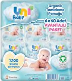 Uni Baby Bebek Temizleme Pamuğu 60 lı x 6 Adet