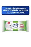 Solo Tüm Yüzeyler Islak Temizleme Havlusu XL 2'li 160 Yaprak