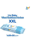 Uni Baby Vücut Temizleme Havlu Aile Kapaklı 50 Lı