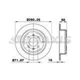 Psa Arka Fren Disk Aynası P406 1.6 1.8 16v 1.9 1.9td 2.0 16v 2.0t 2.1td 95> Coupe 2.0 Coupe 3.0 V6 97 - Braxıs Ae0165
