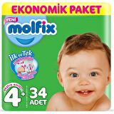 Molfix Bebek Bezi 4+ Beden 9-16 Kg 34'lü