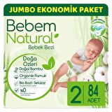 Bebem Natural Mini 2 Beden (3-6 Kg) Jumbo Avantaj Paketi 84'lü