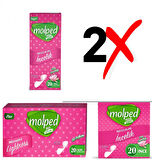 Molped Günlük Ped İnce-20li Duş Ferahlığı 2li Paket