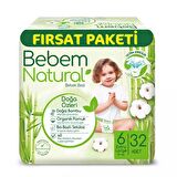 Bebem Natural 6 Numara X Large 32'li Bel Bantlı Bez