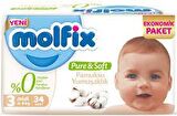 Molfix Pure&Soft Midi 34'lü Eko Paket Bebek Bezi