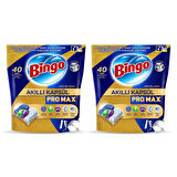Bingo Akıllı Kapsül Pro Max Bulaşık Makinesi Tableti 40'lı x 2 Adet (80 Kapsül)