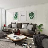 Yapay Çiçek Monstera Deve Tabanı Siyah Saksılı Salon Çiçeği 12 Yaprak