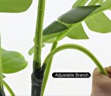 Yapay Çiçek Monstera Deve Tabanı Siyah Saksılı Salon Çiçeği 12 Yaprak
