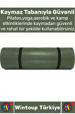 Dayanıklı Kamp Outdoor Yoga Pilates Su Geçirmez Hafif 12 Mm Kalın Köpük 180 X 60 Cm Askeri Haki Mat