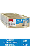 Jazzy Zero Grain Yetişkin Kedi Ton Balıklı 90 gr X 6 Adet
