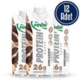 Pınar Proteinli Laktozsuz Süt 500 mL 12 Adet - VANİLYA