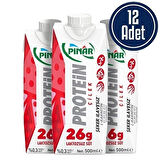 Pınar Proteinli Laktozsuz Süt 500 mL 12 Adet - VANİLYA