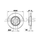 Hyundaı On Fren Disk Aynası Havalı Hyundaı Elantra 1.6 2.0 00-06 Sonata 2.0 01-04 Meganetis 2.0 01-> (280x4) - Braxıs Ae0567