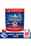 Finish Powerball Max 80 Yıkama Tablet Bulaşık Makinesi Deterjanı 80 Adet 