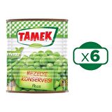 Tamek Bezelye Konservesi Net 830 gr x 6 Adet 