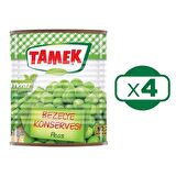 Tamek Bezelye Konservesi Net 830 gr 4 Adet