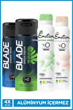 Erkek & Kadın Karışık Deodorant Set 4x150 Ml