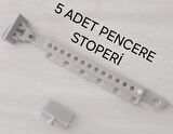 5 Adet Ayarlanabilir Plastik Pencere Kolu Kapı Cam Aralama Stoperi Kolu Tutucu Tutacağı Durdurucu Tamponu