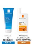La Roche Posay Anthelios Shaka Fluid 50+ Faktör Karma-Normal Ciltler İçin Renksiz Yüz Güneş Koruyucu Krem 50 ml + Lipikar Gel 100 ml