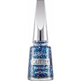 Flormar Glitter Yarı Transparan & Parlak Bitişli Simli Oje