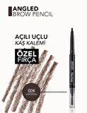 İki Uçlu Açılı Kaş Kalemi ve Kaş Fırçası (Koyu Kahve) - Angled Brow Pencil - 004 - 8690604572069