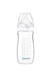 Isıya Dayanıklı Silikon Emzikli Cam Biberon - Orta Akış / +3 Ay - 260 Ml