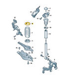 VW Golf 6 2009-2012 Arka Yayın Üst Lastik Takımı 1K0512149B