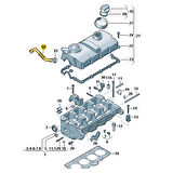 VW Caddy 2004-10 1.9 BJB Motor Üst Kapak Hava Alma Borusu 038103493AC