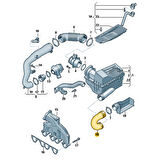 VW Caddy 2004-2010 1.9 Dizel BJB Motor Hava Giriş U Boru 1K0129618BR