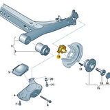 Audi A3 S.back 2013-2016 Arka Dingil Bilya Taşıyıcı Aks Ucu 5Q0501117A