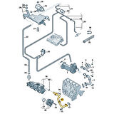 VW Caravelle T6 2016-2019 2.0 Dizel Motor EGR Borusu 03L131521AA