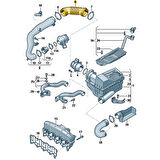 Skoda Superb 2009-2013 2.0TDi BKD Motor Hava Filtre Borusu 1K0129684L
