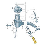 VW Polo 2010-2014 1.6TDi CAY Hava Filtre Çıkış Borusu 6R0129654C