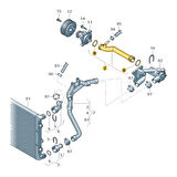 VW Polo 2002-2005 1.2 AZQ Motor Devirdaim Su Borusu 03E121065A