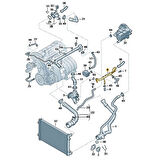 Audi A4 2001-2004 1.8T BFB Motor Termostat Soğutma Borusu 06B121065AB