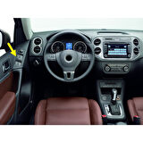 Volkswagen Tiguan 2012-2015 Sol Ön Cam Düğme Çerçevesi Siyah 5N1867255