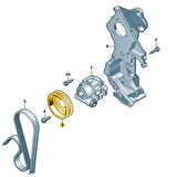 VW Bora 1999-2005 Direksiyon Pompa Kayış Kasnağı 038145255A