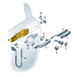 Audi A3 Sedan 2017-2020 Sol Ön Dış Kapı Kolu İç Braketi 8V0837885