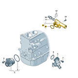 VW Crafter 2012-2016 2.0 Motor Hararet Müşür Yuva Su Flanş 03L121132P