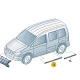 VW Caddy 2011-2015 Sol Ön Kapı Çıtası Siyah Plastik 2K0853515E