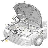 VW Passat B5 1997-2000 Motor Kaput Açma Emniyet Mandalı 3B0823593C