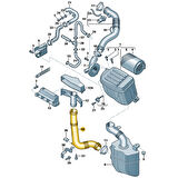 Audi A3 2009-2012 1.6 BSE Motor Hava Giriş Borusu 1K0129618AJ