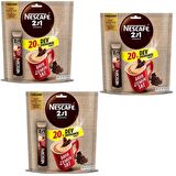 Nescafe 2 si 1 Arada 20 li Ekonomik Paket 3 ADET