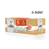 Gourmet Gold 6 Al 5 Öde Kıyılmış Ton Balıklı Yetişkin Kedi Konserve x 4